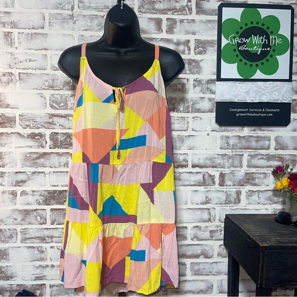 torrid Tops - Torrid Multicolor Geometric tank blouse 2X